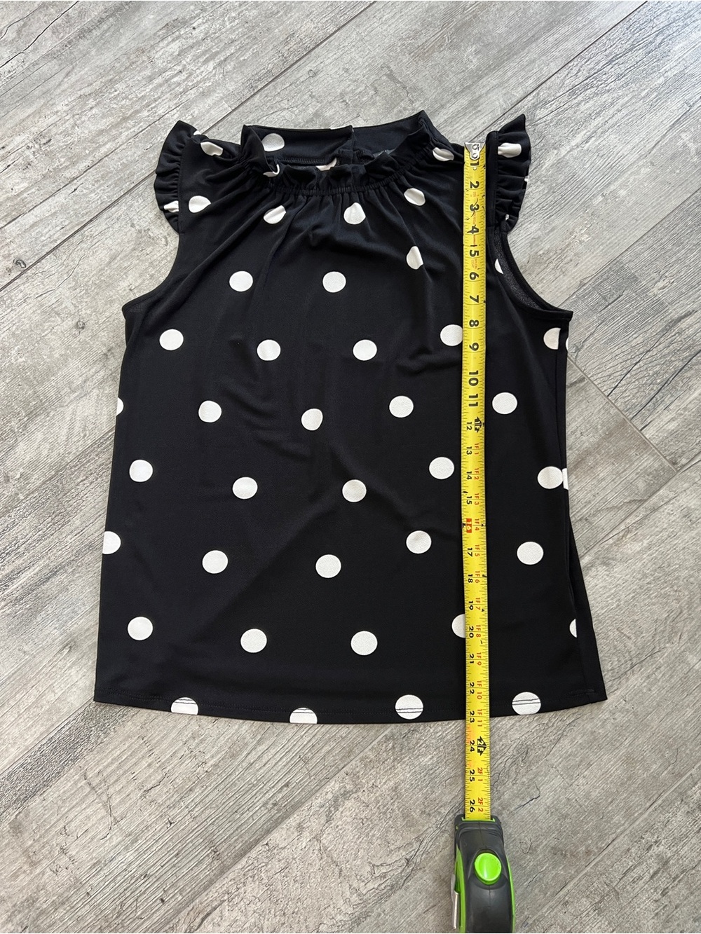 Adrianna Papell Polka Dot Black Sleeveless Top Sz S - Picture 6 of 10